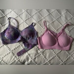 Eby Bra Set - Purple and Pink no underwire size small